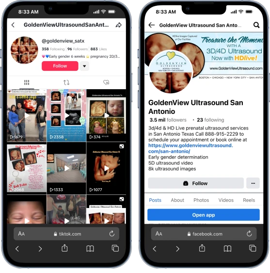social media goldeview ultrasounds
